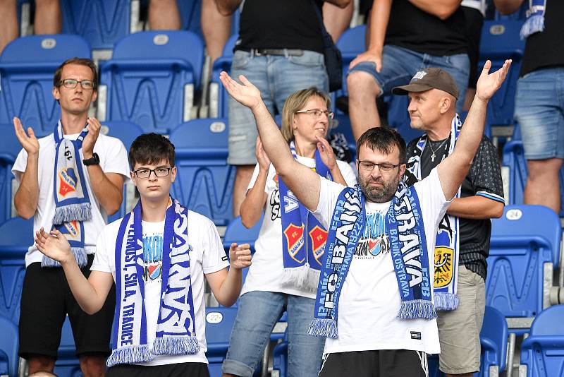 Utkání 2. kola první fotbalové ligy: Baník Ostrava - Fastav Zlín, 1. srpna 2021 v Ostravě. Fanoušci Baníku.