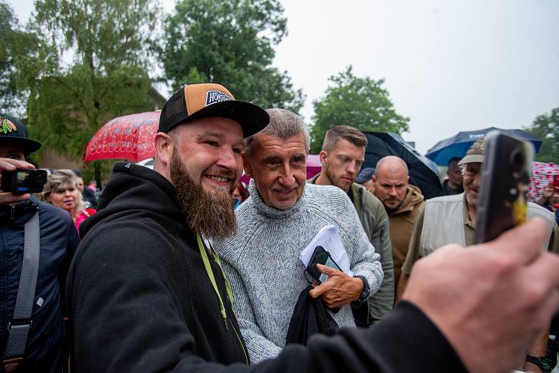 Andrej Babiš na návštěvě Moravskoslezského kraje, 22. srpna 2022 v Havířově.