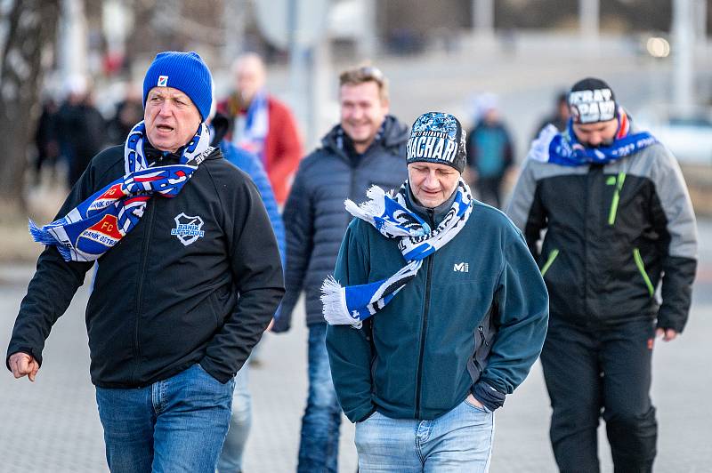 Utkání 22. kola první fotbalové ligy: FC baník Ostrava - SK Sigma Olomouc. 19. února 2022 v Ostravě.