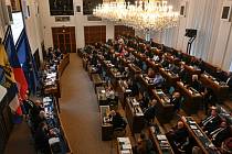 Jednání zastupitelstva Ostravy - Zasedání zastupitelstva města Ostravy, 22. února 2023. Jde o první zasedání po oznámení, že primátor Tomáš Macura (dříve ANO) skončí ve funkci.