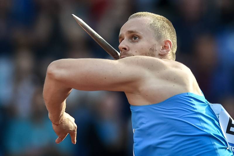 Kontinentální pohár v atletice, oštěp muži, 9. září 2018 v Ostravě. Jakub Vadlejch z ČR z týmu Evropy.