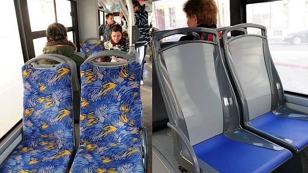 Textilní sedačky pomalu mizí z tramvají, nahrazují je plastové
