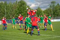 Zápas 26. kola minulého ročníku krajského přeboru Hlubina - Dolní Datyně 2:0.