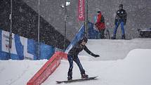 Olympijský festival u Ostravar Arény, 16. února 2018 v Ostravě, sportoviště - snowboarding.