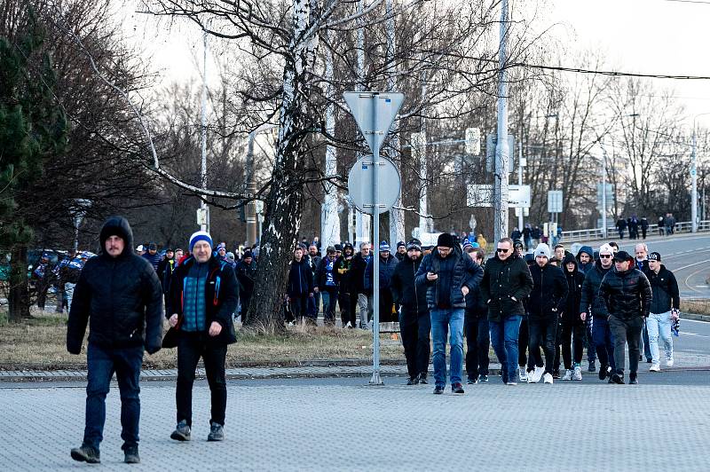 Utkání 22. kola první fotbalové ligy: FC baník Ostrava - SK Sigma Olomouc. 19. února 2022 v Ostravě.