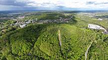 Výhledy z Haldy Ema nabízejí pohled na město Ostrava, Beskydy, Nízký Jeseník a ještě dál.