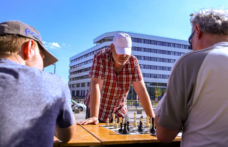 Šachová simultánka v Ostravě 25. dubna 2019.