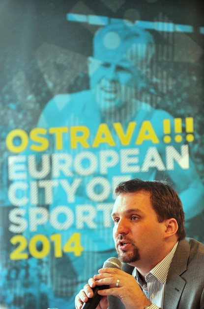 Představení kandidatury Ostravy na Evropské město sportu 2014. Náměstek primátora Martin Štěpánek.