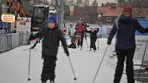 Olympijský festival u Ostravar Arény 23. února 2018 v Ostravě. Biatlon, běžky.