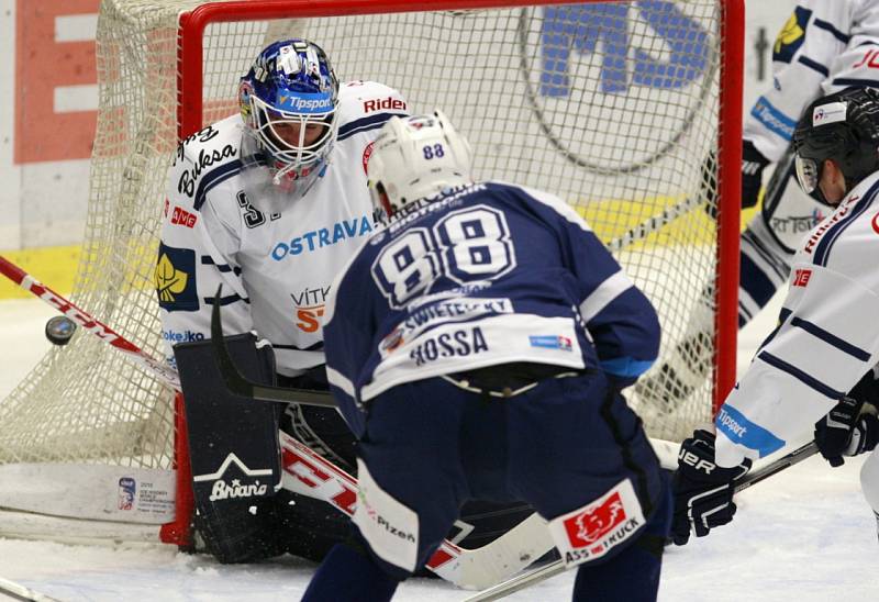 Dohrávka 6. kola hokejové extraligy: HC Vítkovice Steel – HC Škoda Plzeň 1:4 (1:2, 0:2, 0:0)