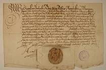 Listina olomouckého biskupa Stanislava Pavlovského, vydaná v roce 1584 v Ostravě.