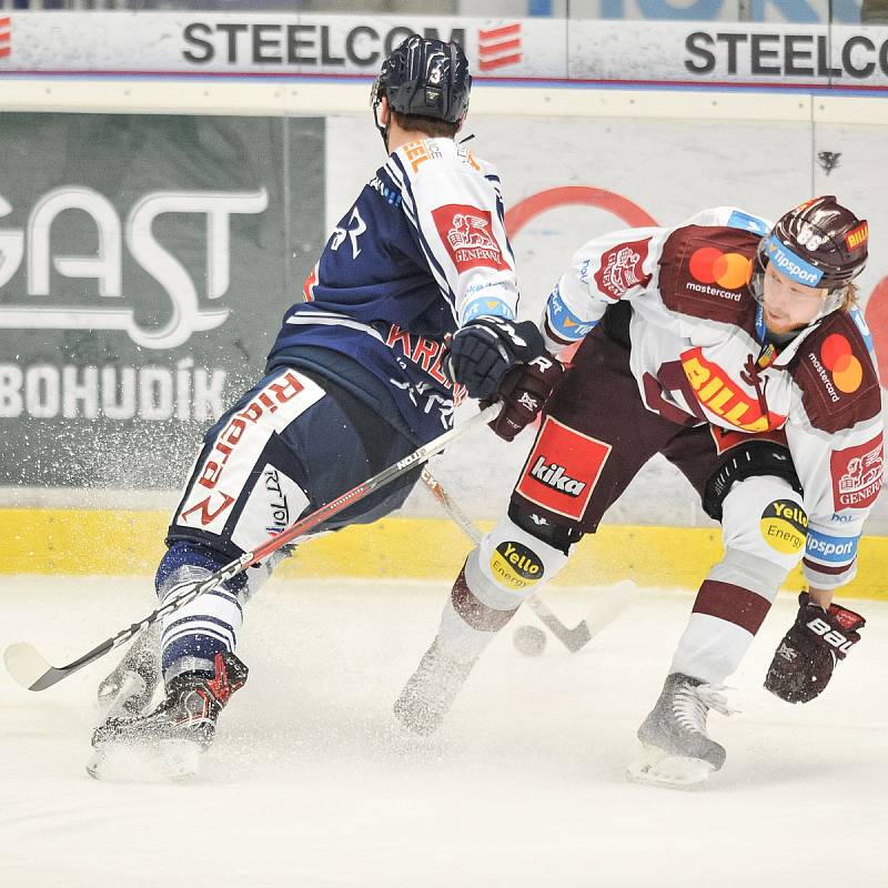 Utkání 29. kola hokejové extraligy: HC Vítkovice Ridera vs. HC Sparta Praha, 8. prosince v Ostravě.