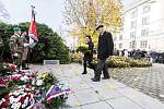 Ceremonie k 98. výročí vzniku samostatného československého státu v Ostravě.