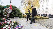 Ceremonie k 98. výročí vzniku samostatného československého státu v Ostravě.