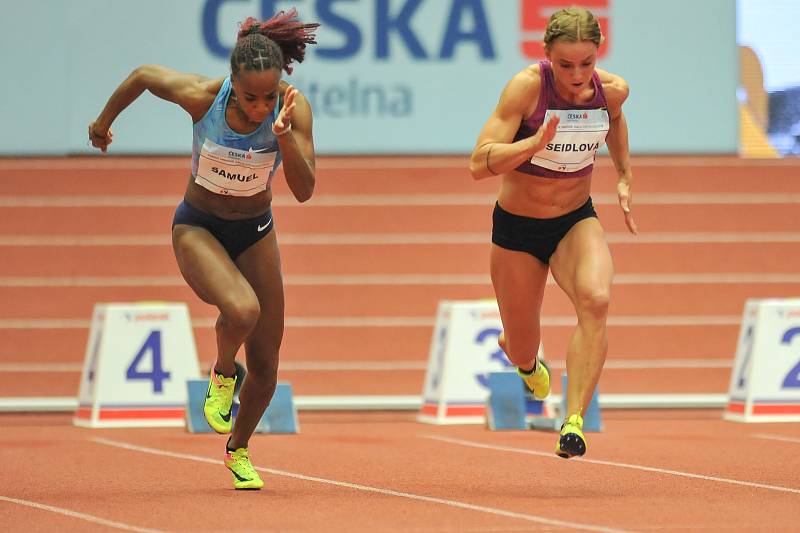 Mezinárodní halový atletický mítink EEA Czech Indoor Gala 25. ledna 2018 v Ostravě. Samuel, Seidlová.