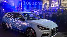 Z výrobní linky v nošovické továrně Hyundai sjel 30. května 2019 třímiliontý automobil Hyunda i30N.