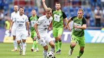 Nadstavba první fotbalové ligy, kvalifikační utkání o Evropskou ligu: FC Baník Ostrava - FK Mladá Boleslav, 1. června 2019 v Ostravě. Na snímku (střed) Kuzmanovič Nemanja.