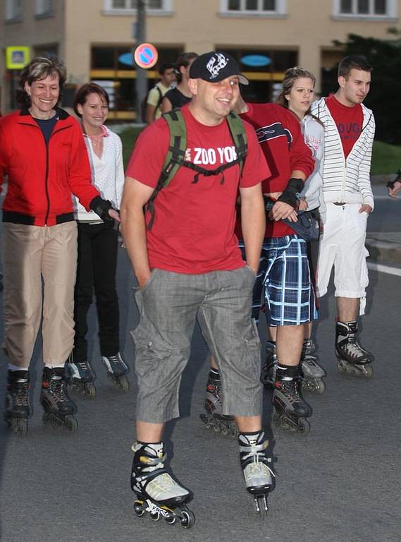 Bruslaři v sobotu kroužili centrem Ostravy