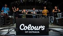 Hudební festival Colours of Ostrava 2019 v Dolní oblasti Vítkovice, 19. července 2019 v Ostravě.Na snímku skupina San Savlvádor.