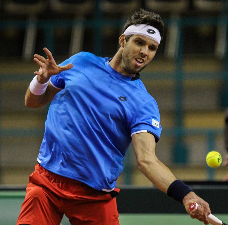 Davis Cup 2018 v Ostravě - Česko vs. Izrael, Jiří Veselý