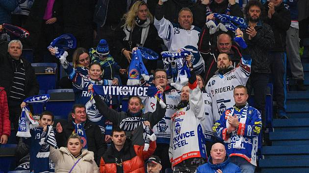 Zápas 27. kola hokejové extraligy Vítkovice Ridera - Energie Karlovy Vary, který se hrál 10. 12. 2023.