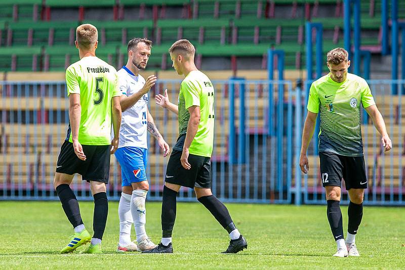 Fotbalista Lukáš Budínský se uvedl v Baníku Ostrava skvěle. Dvěma góly se podílel na výhře 3:0 nad Prostějovem v přípravném utkání v Havířově, sobota 3. 7. 2021.