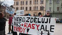 Další ze série protiromských demonstrací v Ostravě