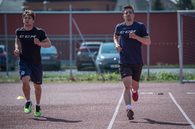 Vítkovické A-mužstvo zahájilo letní přípravu na městském stadionu ve Vítkovicích, 4. května 2020.