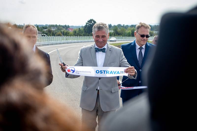 Slavnostní otevření prodloužené Mostní, 22. srpna 2019 v Ostravě-Hrabové.  Na snímku hejtman Moravskoslezského kraje Ivo Vondrák.