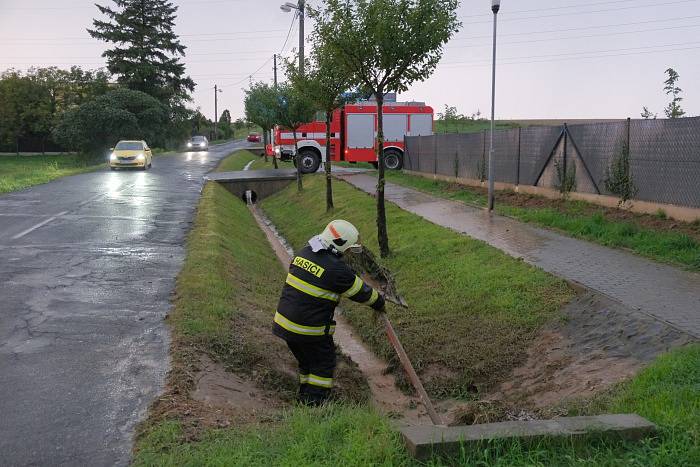 Následky prudkých bouřek na severu Moravy a ve Slezsku v neděli 25. srpna 2019.