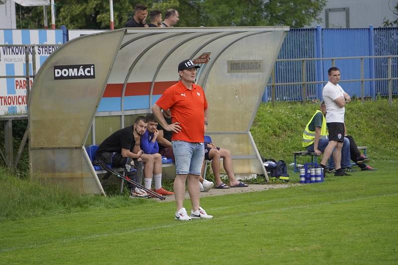 Zápas 25. kola fotbalové divize F MFK Vítkovice - Bílovec 1:1.