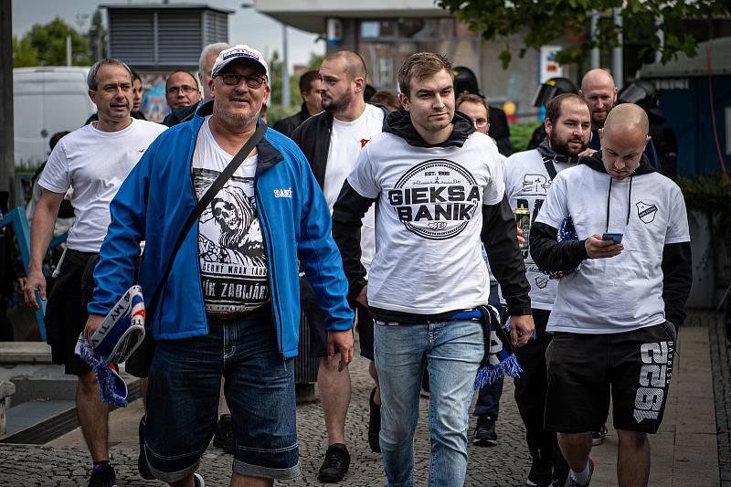 Fanoušci Baníku v Olomouci.