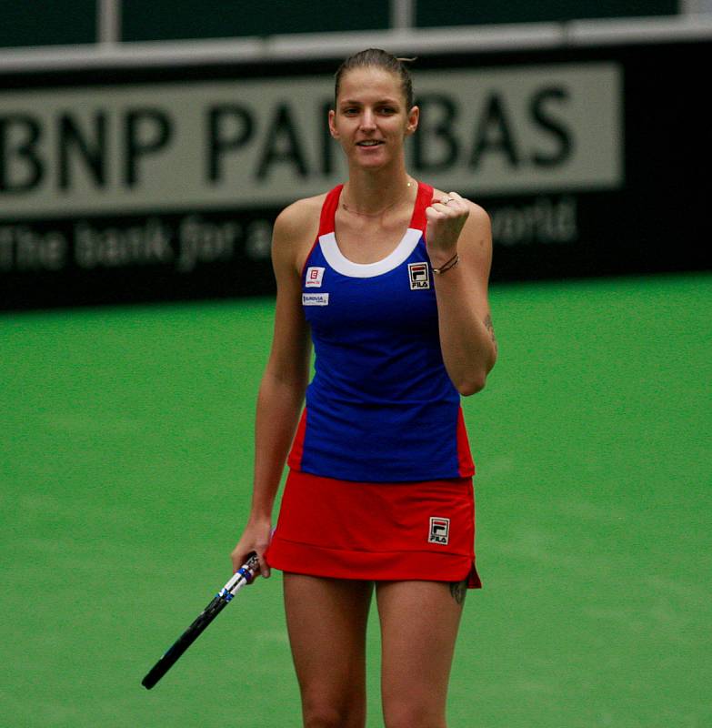 Karolína Plíšková, Fed Cup, 12. února 2017 v Ostravě.