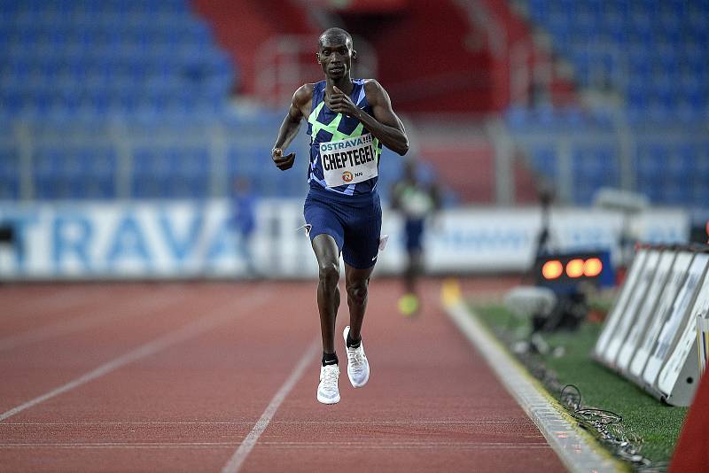 Zlatá tretra, atletický mítink kategorie Continental Tour - Gold, 19. května 2021 v Ostravě. Joshua Cheptegei (UGA), 3000 m muži.