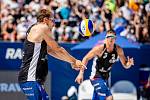 J&T Banka Ostrava Beach Open - semifinále muži, 6. června 2021 v Ostravě. Ondřej Perušič (CZE) a David Schweiner (CZE).