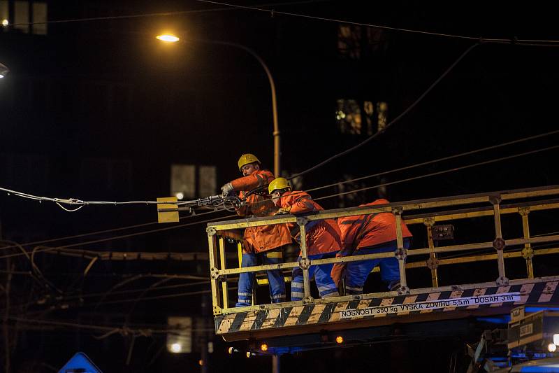 Archivní snímek Deníku zachycující členy HZS MSK v akci. Zasahují nejen u požárů, ale také u dopravních nehod (například při vyprošťování), odstraňují škody po větrné smršti, účastní se taktických cvičení i soutěží.