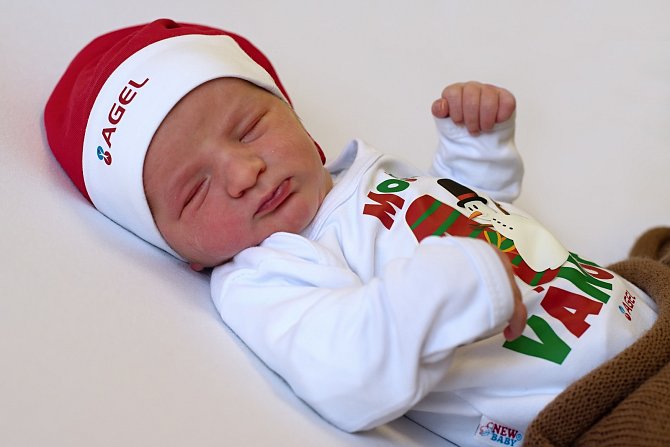 Honzík, první dítě narozené na Nový rok v Nemocnici v Novém Jičíně.