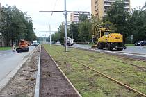 Nová tramvajová trať, Opavská ulice, Ostrava-Poruba, 31. 8. 2022