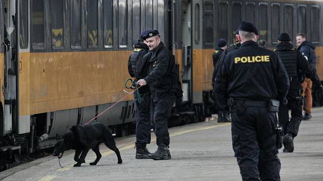 Jedna ze souprav, na kterou se zaměřili policisté, byla odstavena na vlakovém nádraží v Ostravě-Přívoze. 