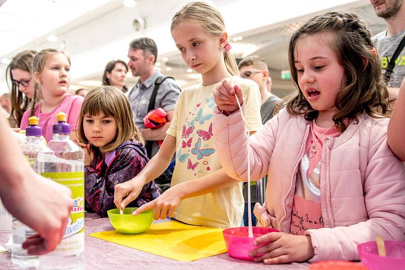 Slizománie v ostravském Obchodním centru Galerie, 5. března 2019.