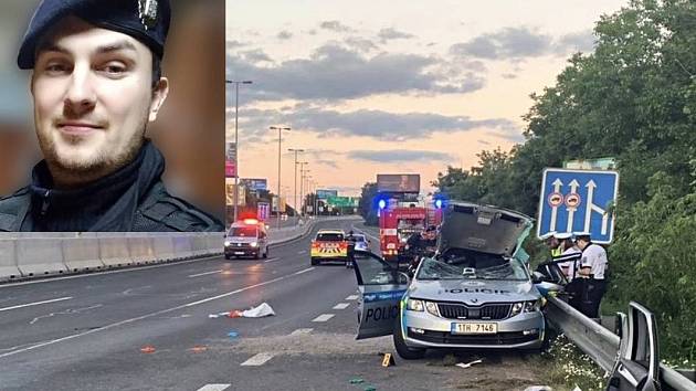 Při dopravní nehodě v Praze zemřel ve služebním voze dvaatřicetiletý policista.