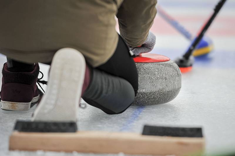 Olympijský festival u Ostravar Arény, 9. února 2018 v Ostravě. Curling