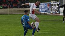 MOL Cup, 2. kolo, SK HS Kroměříž (červenobílé dresy) - FC Baník Ostrava, 21. září 2022.