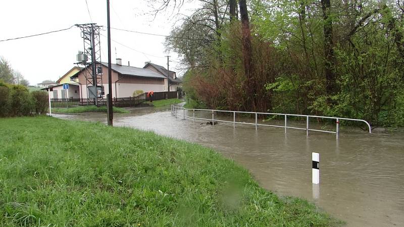 Následky zaplavení v Polance nad Odrou. 