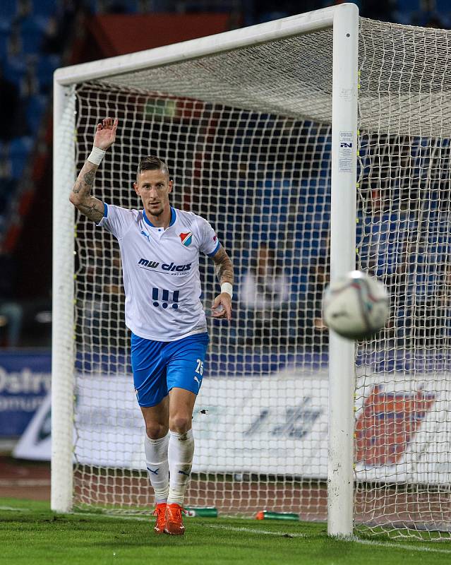 Utkání 6. kola fotbalové Fortuna ligy: FC Baník Ostrava - Slavia Praha, 4. října 2020 v Ostravě. Jiří Fleišman z Ostravy.