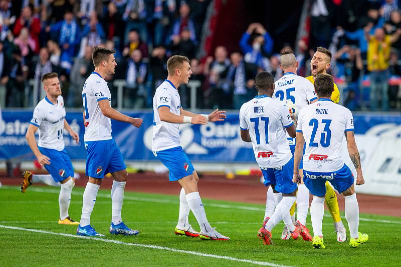 Utkání 13. kola první fotbalové ligy: Baník Ostrava - Sparta Praha, 31. října 2021 v Ostravě. Brankář Baníku Viktor Budinský.