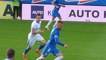 Fotbalisté Baníku Ostrava v neděli hráli v Liberci. 2. poločas.