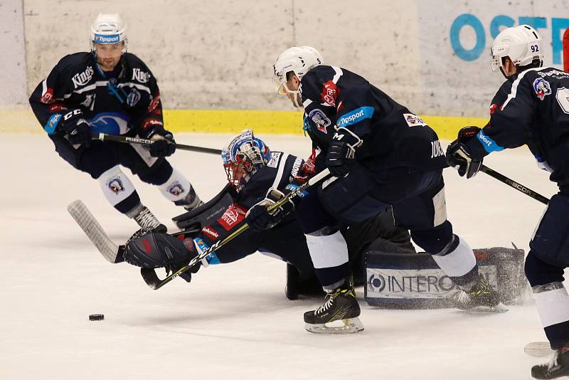 Utkání 30. kola hokejové extraligy: HC Vítkovice Ridera - HC Škoda Plzeň, 28. prosince 2018 v Ostravě. Na snímku brankář Plzně Dominik Frodl.