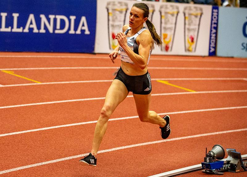 Mezinárodní halový atletický mítink Czech Indoor Gala 2020, 5. února 2020 v Ostravě. Běh 1500m ženy Simona Vrzalová z Česka.