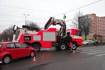 Dopravní nehoda, která se stala v pátek kolem desáté hodiny dopolední v křižovatce ulic Vyškovické a Čujkovovy v Ostravě-Zábřehu.